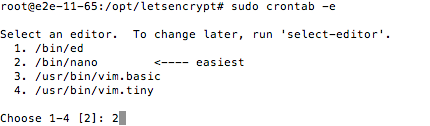 crontab nano