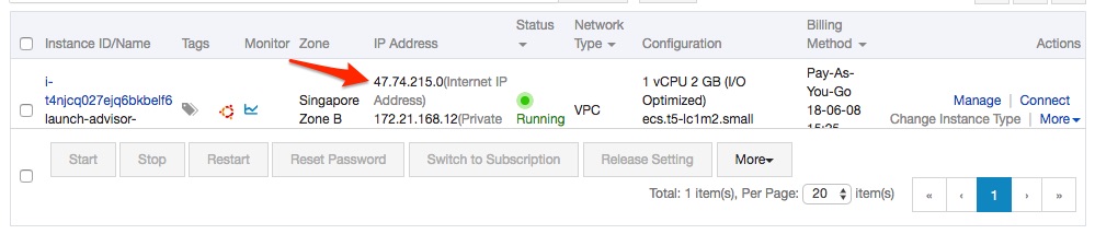 ECS-ip address