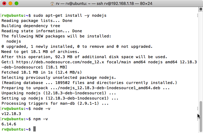 install nodejs on ubuntu